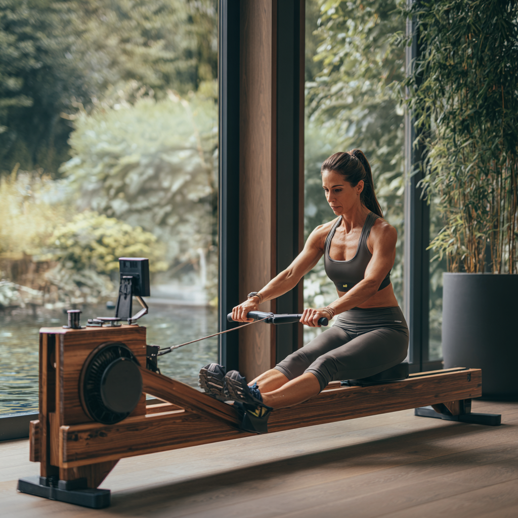 Persona che pratica esercizi cardio dolci in un ambiente tranquillo