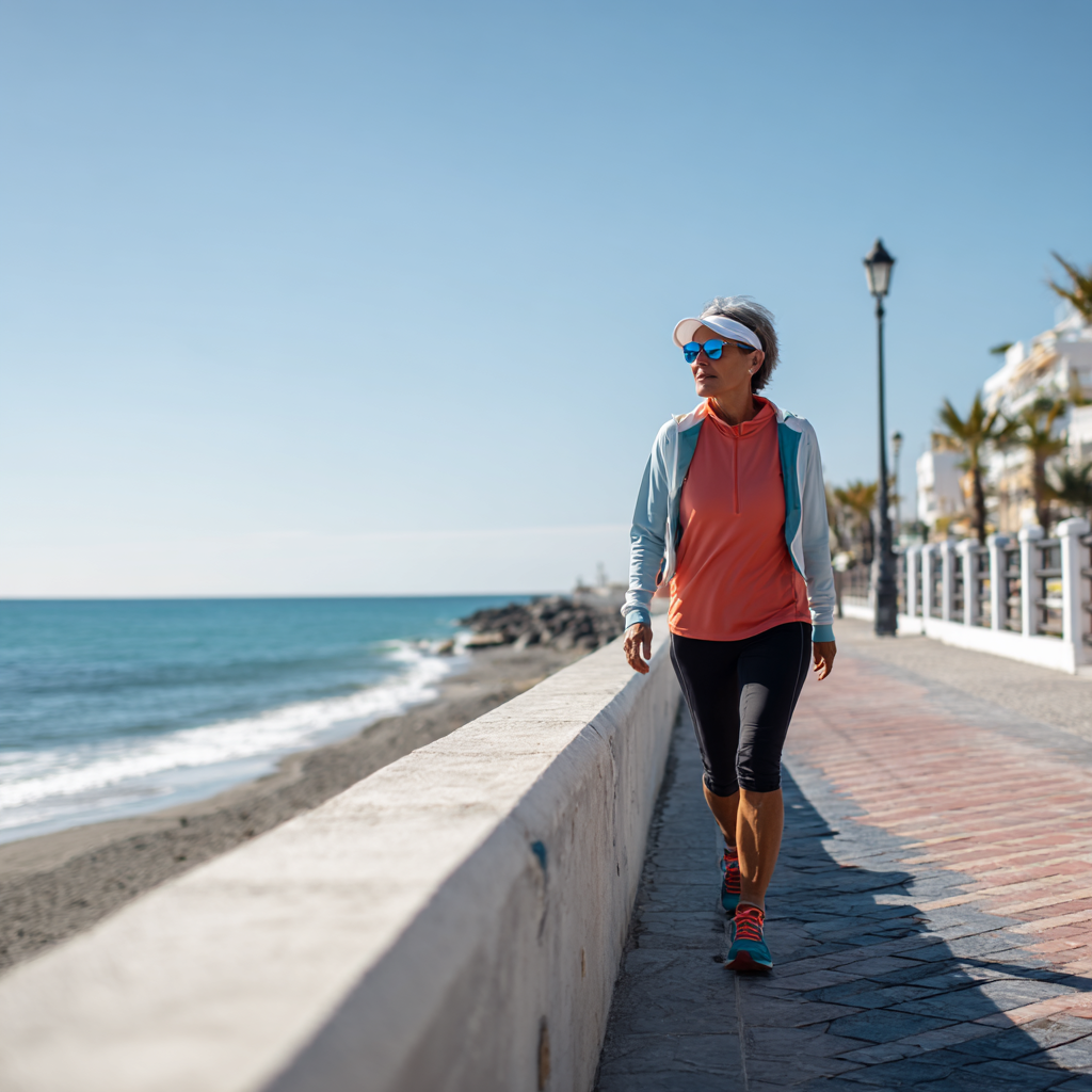 Ambiente rilassante per attività fisica dolce con strumenti per esercizi cardio leggeri